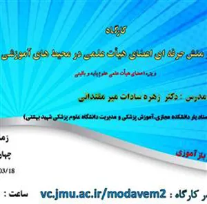 کارگاه اخلاق و منش حرفه ای اعضای هیات علمی در محیط های آموزشی