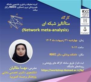برگزاری کارگاه آموزشی متاآنالیز شبکه ای
