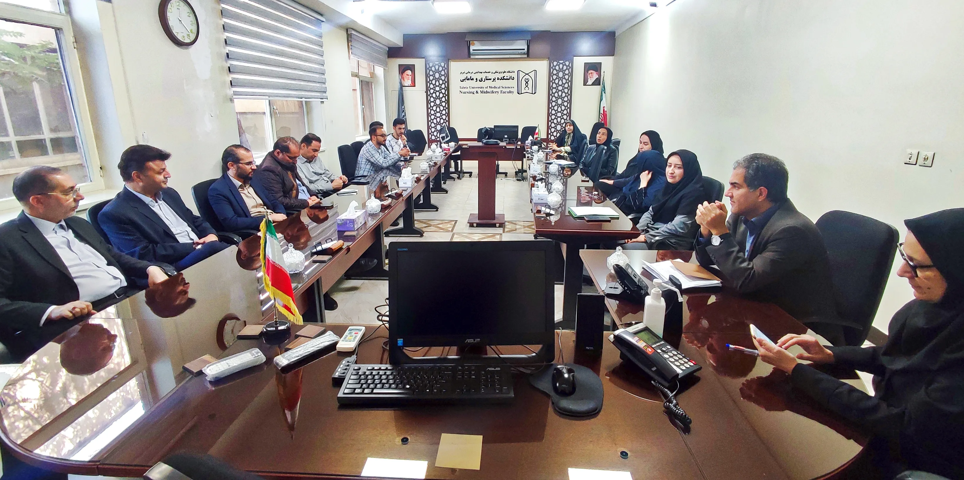 مراسم بزرگداشت هفته دفاع مقدس و تقدیر از آقای اصغر امام جمعه (همکار بازنشسته ایثارگر و آزاده دانشکده)